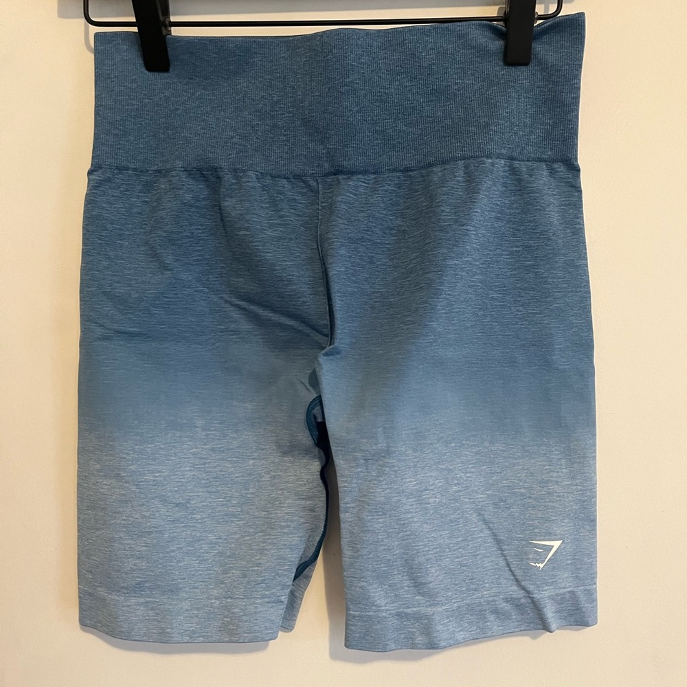Gymshark Adapt Ombre Seamless Shorts - Light Blue Marl/Light Blue